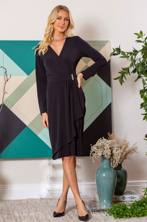 Vestido Crepe Black Haifa