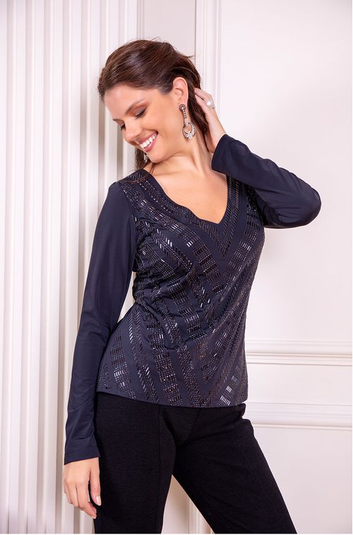 Blusa Black Swa Diamond