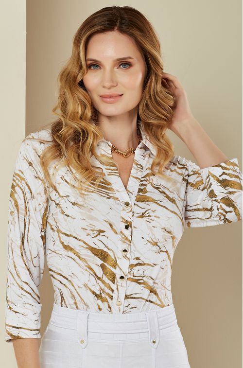 Camisa Marble Gold