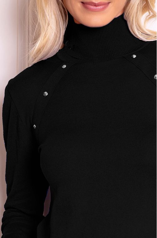 Blusa Tricot Black com Rebite