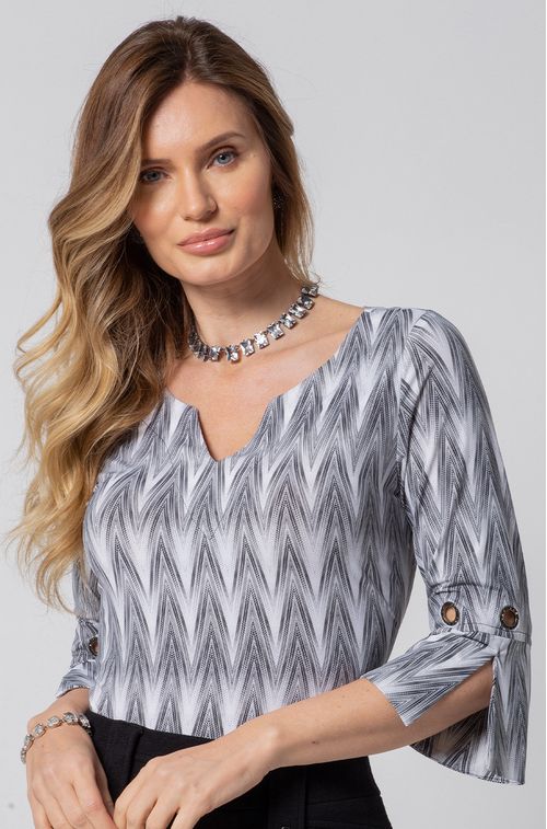 Blusa Zig Zag Grey