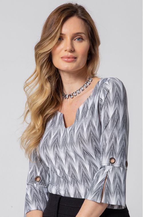 Blusa Zig Zag Grey