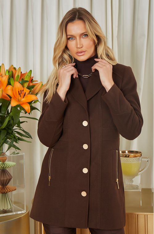 Trench Brown com Gold