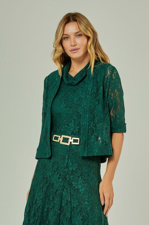 Bolero Renda Dark Green