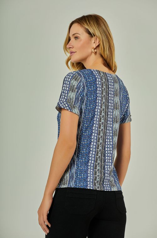 Blusa Derek Crochê Blue