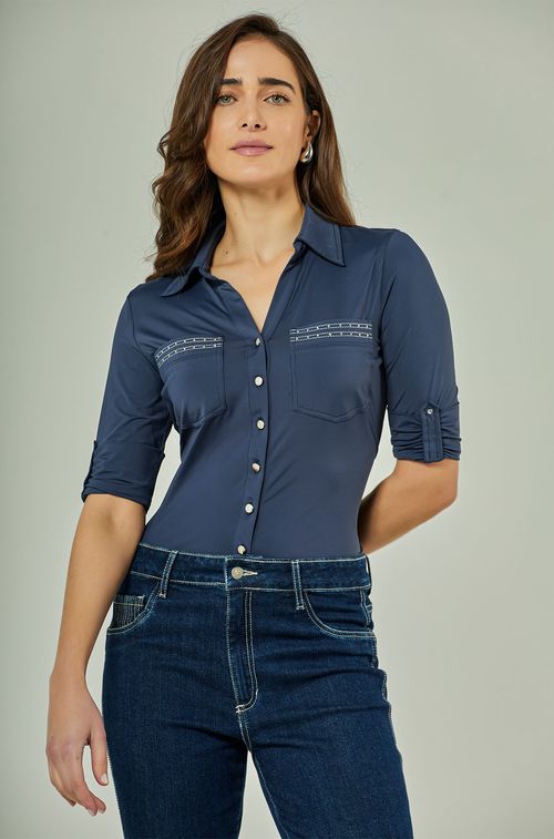 Camisa Navy Swa Cristal