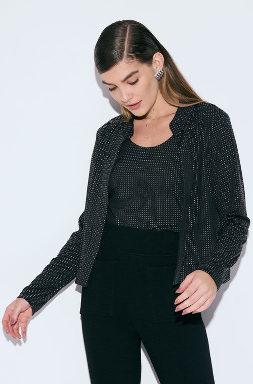 Bolero Black Mini Pois Silver