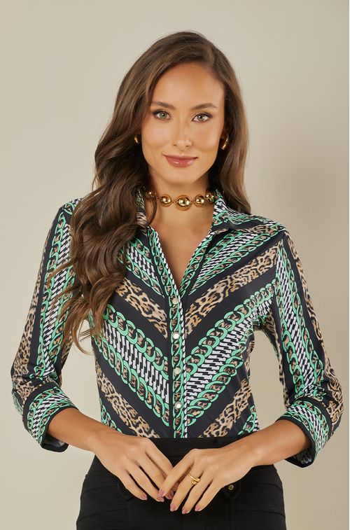 Camisa Liens Green Tiger