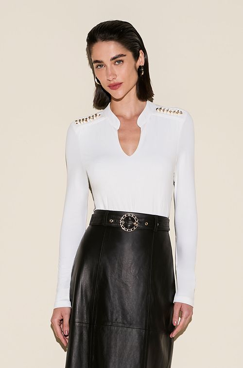 Blusa Fluity Off com Correntes