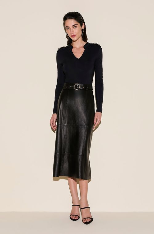 Saia Couro Black