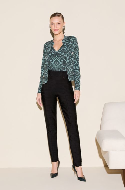 Calça Herve Black Slim Fumê