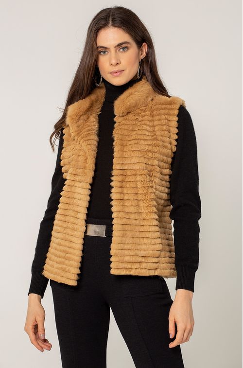 Colete Pele Camel