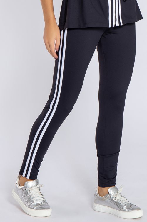 Calça Legging Black Listras White