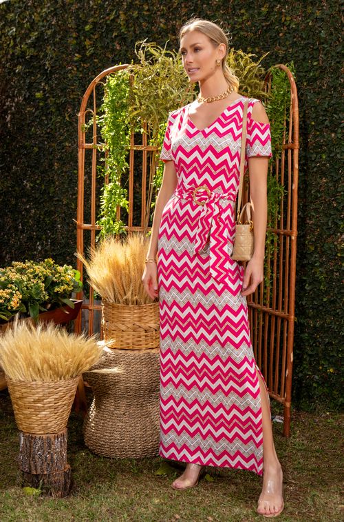 Vestido Longo Liens Cerise