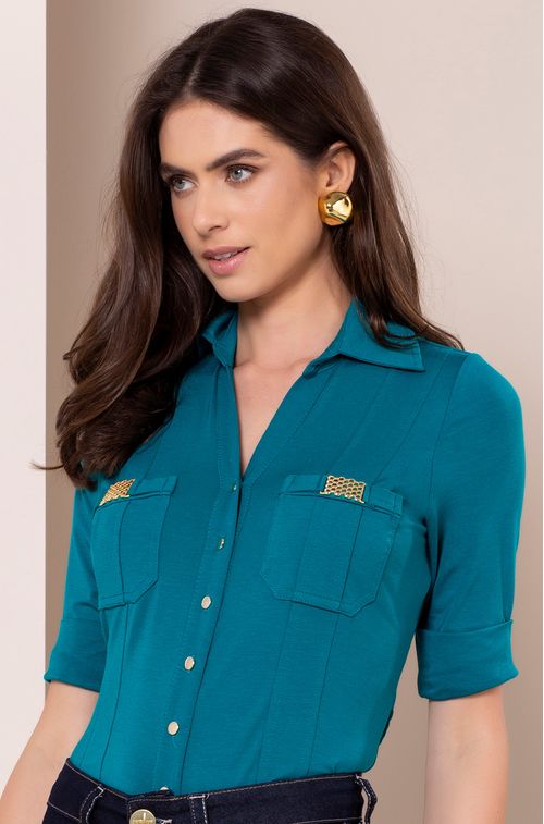 Camisa Milão Petróleo
