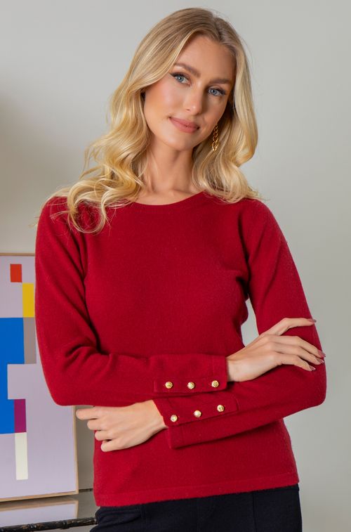 Blusa Cashmere Cherry Botões