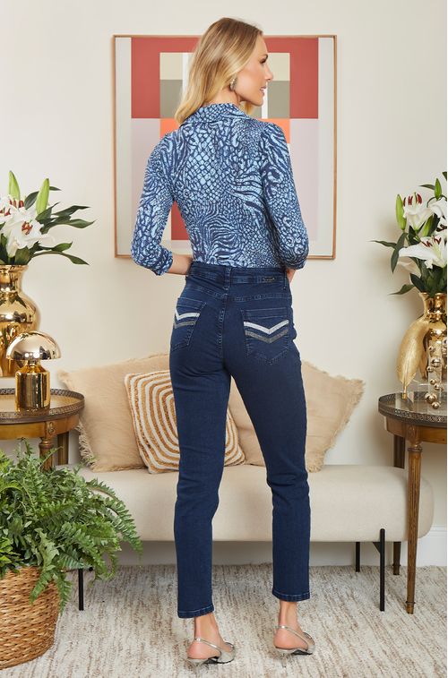 Calça Jeans Blue Fili Silver