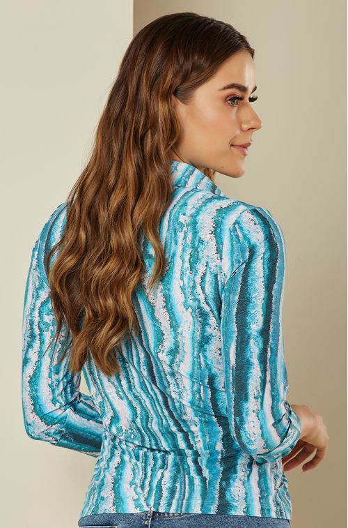 Camisa Marble Acqua