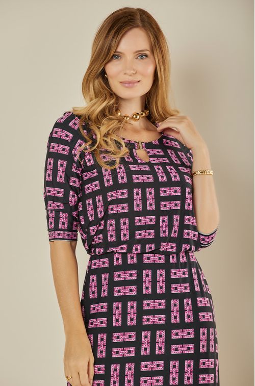 Vestido Bracelet Black e Rosa