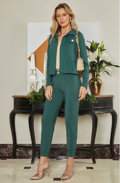 Calça Green Botão Camel