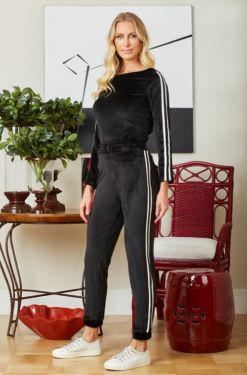 Calça Plush Black Lateral Off