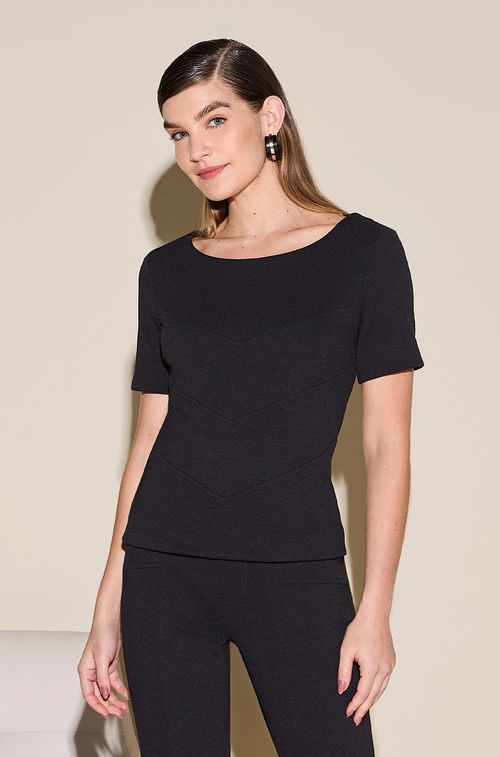 Blusa Paris Black Recortes