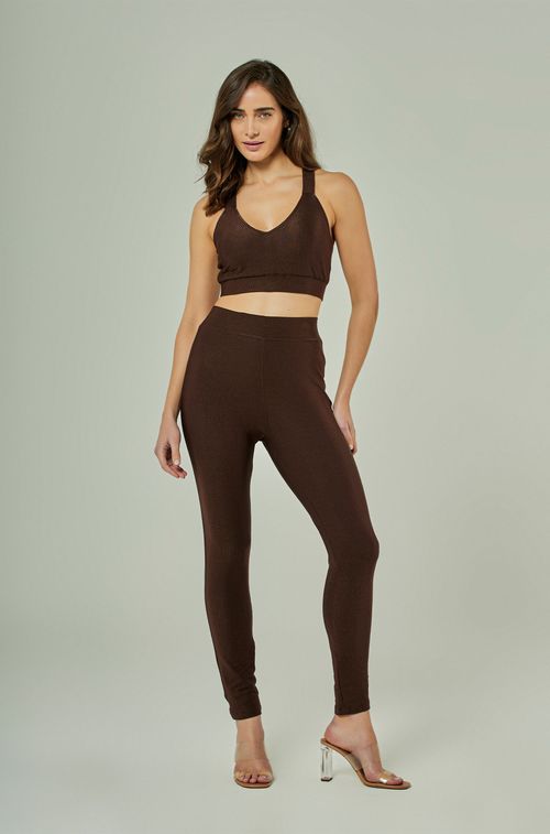 Calça Legging Wave Brown