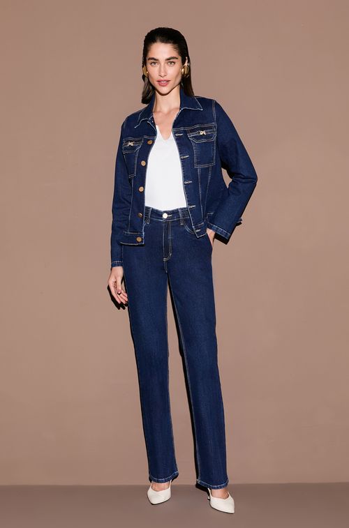 Calça Jeans Fivela Cristal