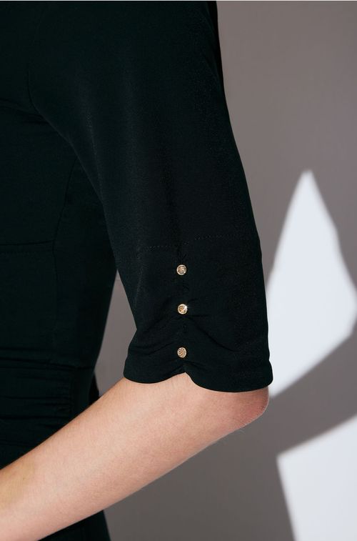 Body Crepe Black com Cristal