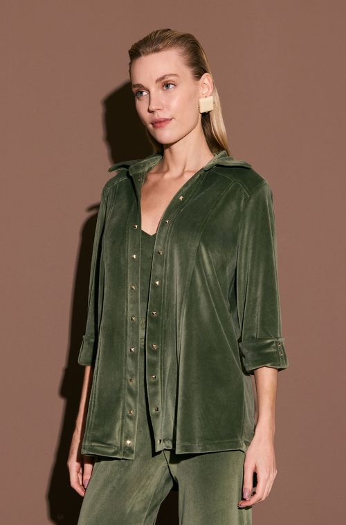 Camisa Veludo Pistache