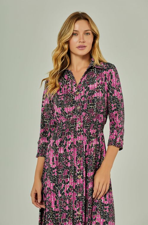 Vestido Puglia Pink Black