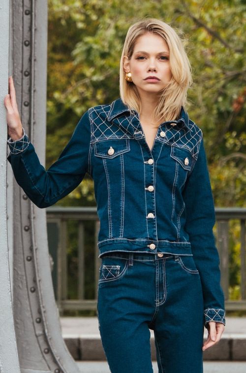 Jaqueta Jeans Blue Matelassê