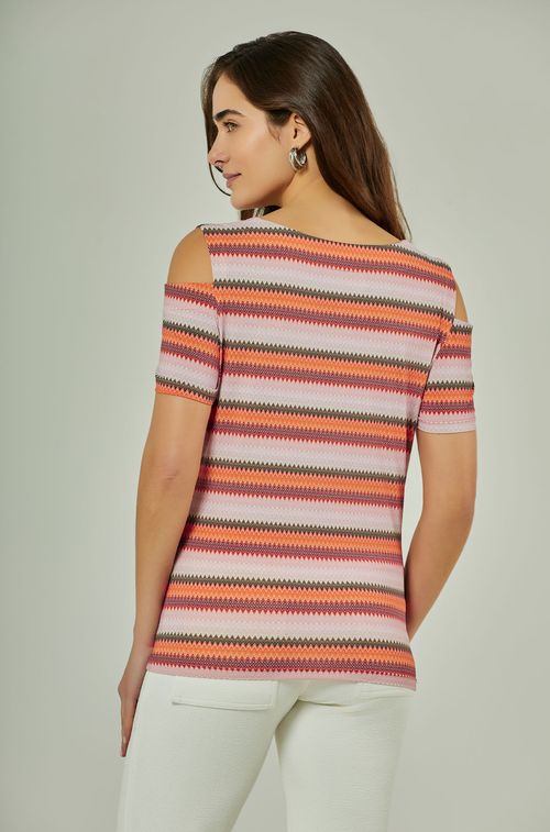 Blusa Zig Zag Coral