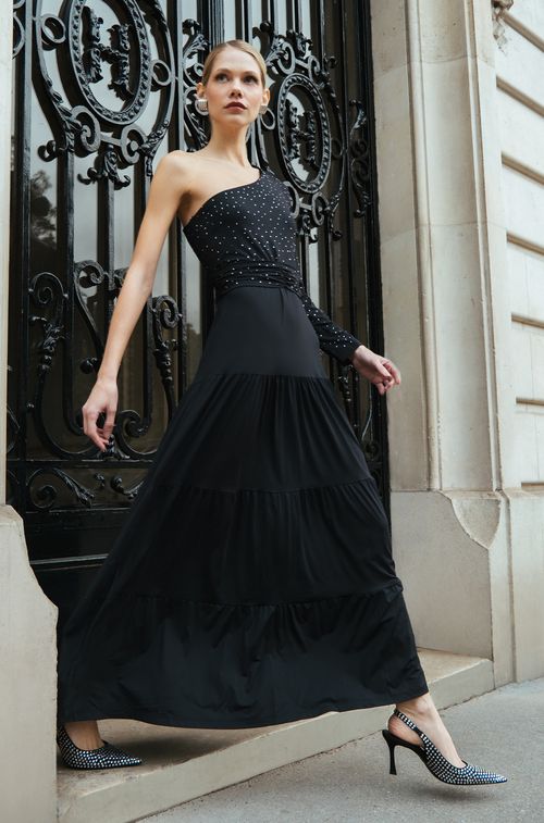 Vestido Black Longo Swa Cristal