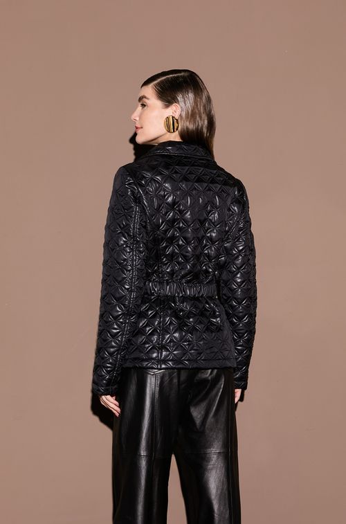 Casaco Black Matelassê Fivela Cristal