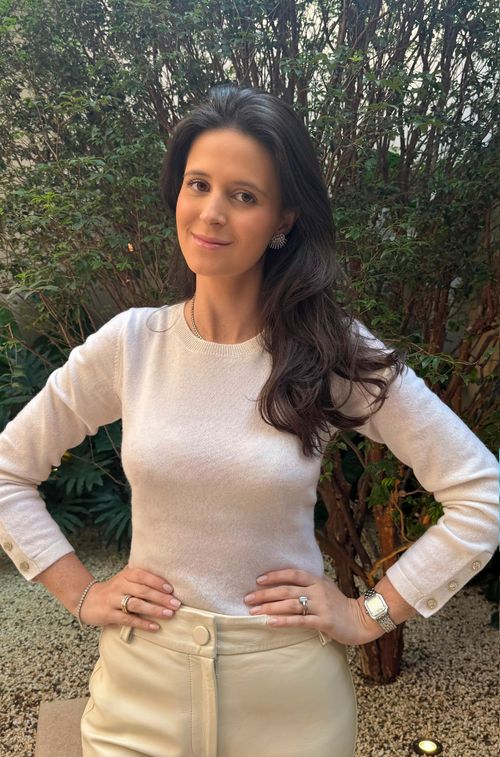 Blusa Tricot Cashmere Off com Botões