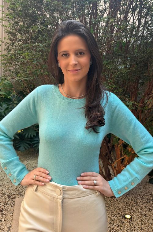Blusa Tricot Cashmere Aruba com Botões