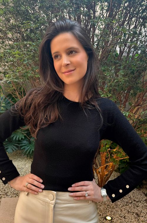 Blusa Tricot Cashmere Black com Botões