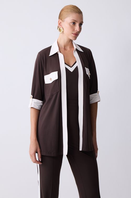Camisa Chemise Brown com Off