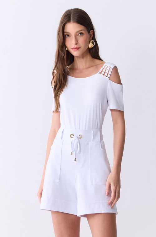 Blusa White Ombro Cristal