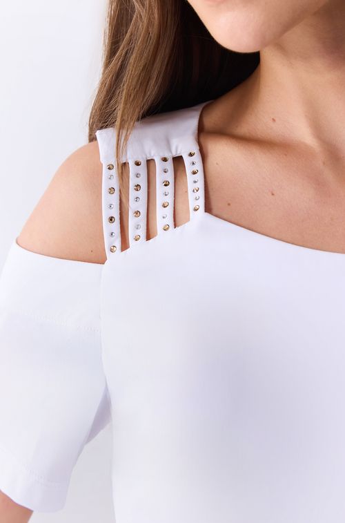 Blusa White Ombro Cristal