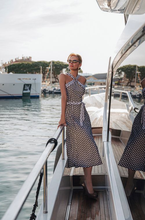 Vestido Pois Brown e White