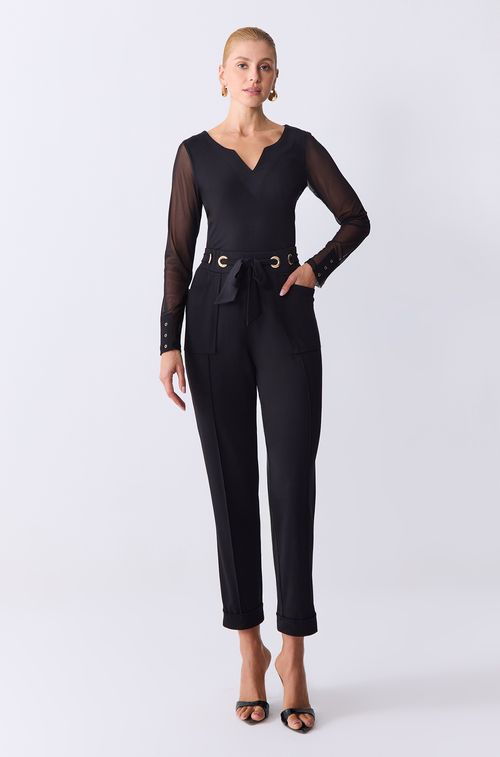 Blusa Black Manga Dubai