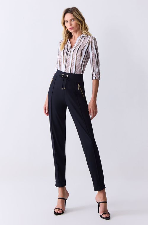 Calça Black com Zíper Gold