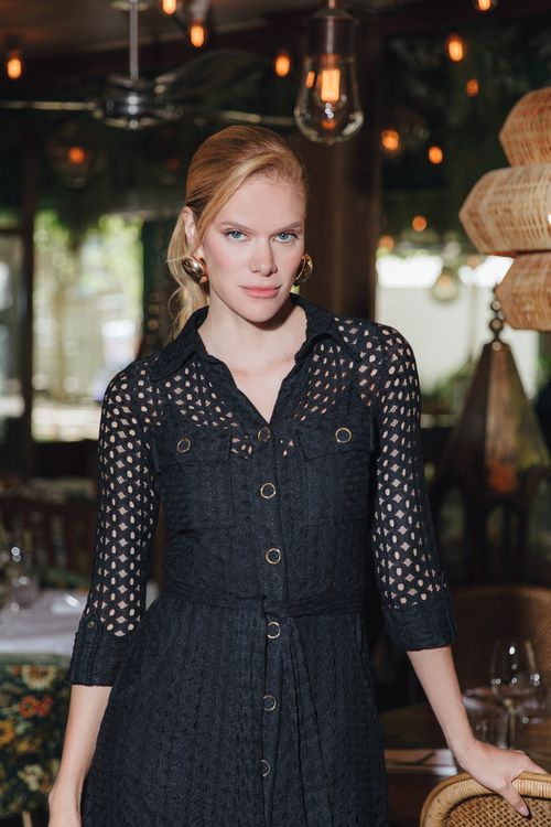 Vestido Black New Renda