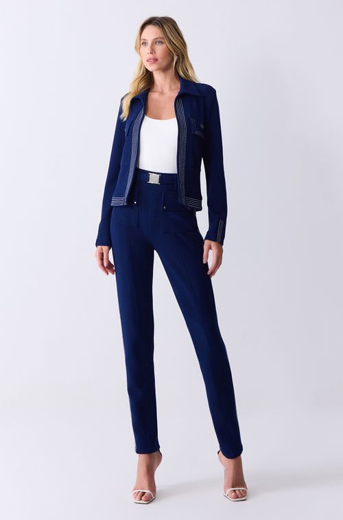 Calça Paris Navy com Off