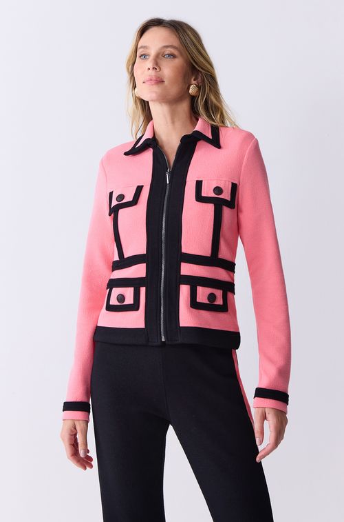 Casaco Paris Rosy com Black