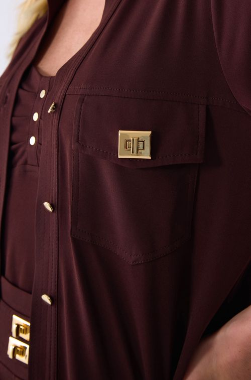 Camisa Chemise Crepe Brown