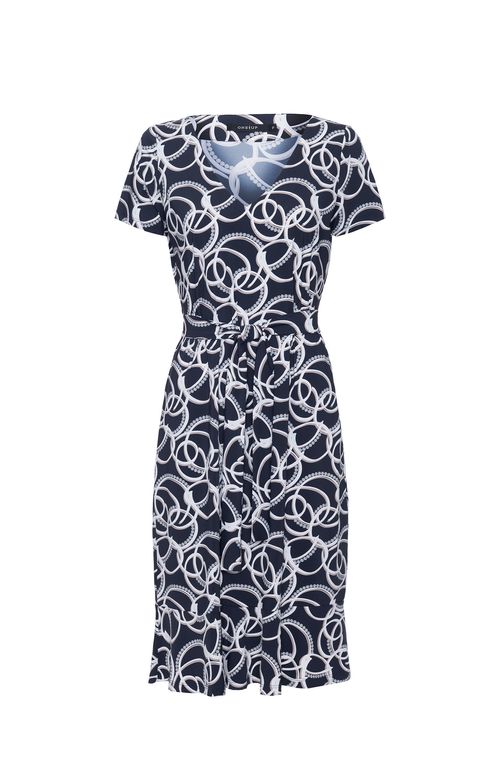 Vestido Navy com Arcos White