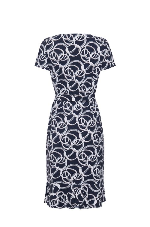 Vestido Navy com Arcos White